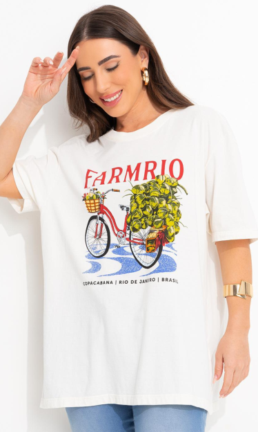 T-Shirt Media FarmRio Bicicleta 