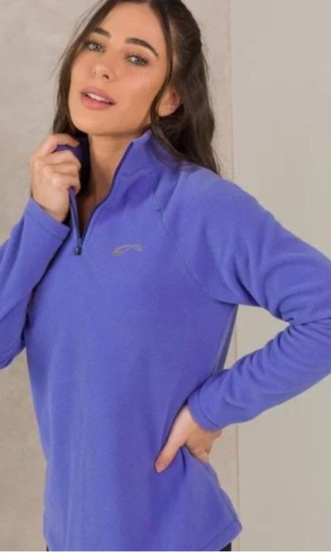 Blusão Fleece Comfort Lilás Azulado