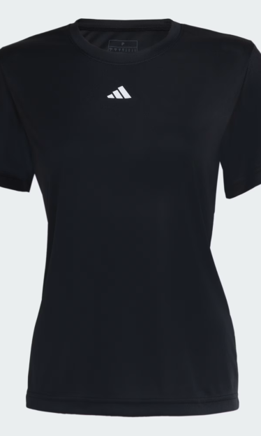 Camiseta Treino De Poliéster Preta Adidas 