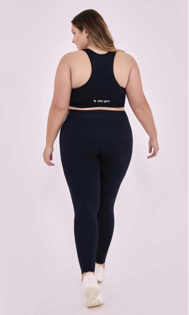 Legging Eterna Cos Alto Sustentação Plus Size Alto Giro