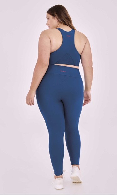 Legging Recortes E Bolsos Plus Size