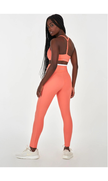 legging com bolsos coral alto giro 