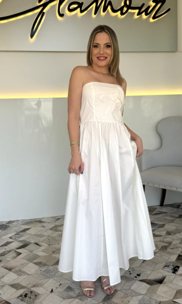 Vestido Midi Flores Carlota Costa 