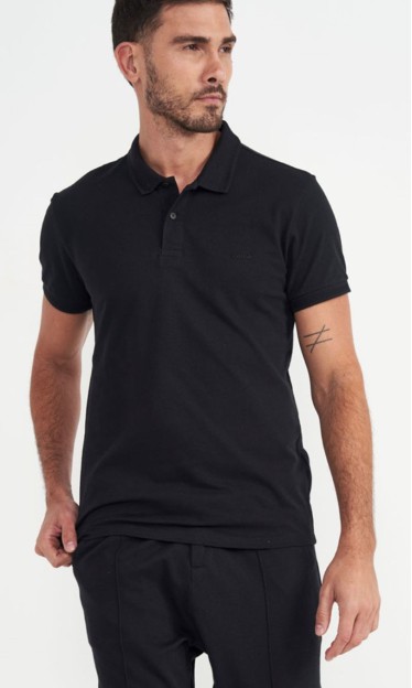 Camisa Polo Básica Colcci Preto