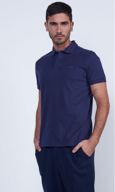 Camisa Polo Básica Colcci Azul Forte