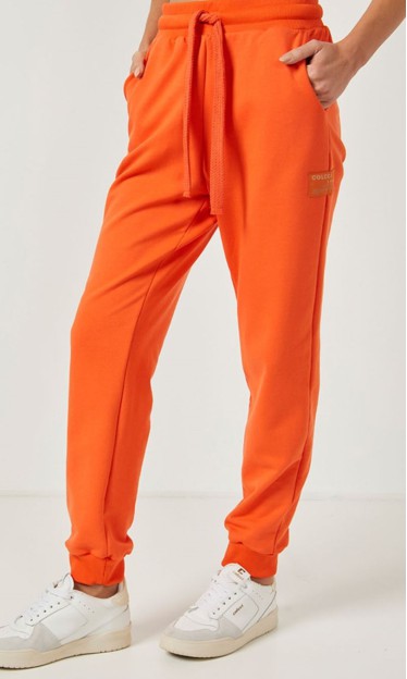 Calça Moletom Cadarço Sports Laranja 