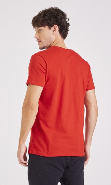 Camiseta Slim Manga Curta Vermelho