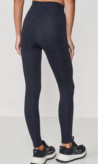 Calça Legging Jacquard Com Estampa