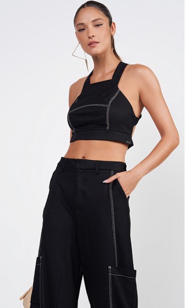 Cropped Com Alças Trançadas Sport Colcci