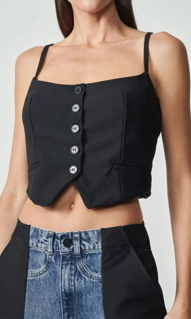 Blusa Cropped Reta Colcci 