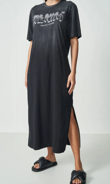 Vestido T-Shirt Preto Colcci 