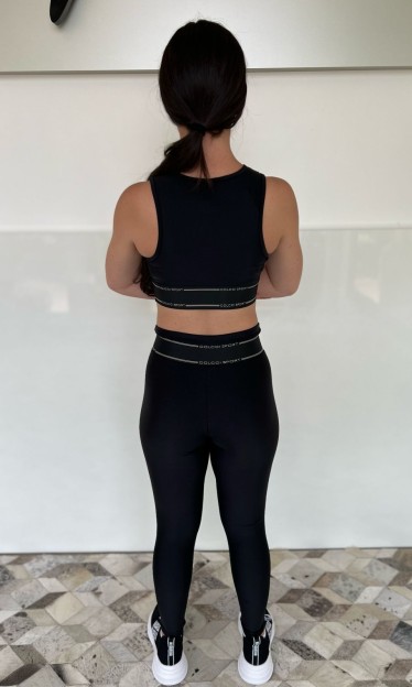 Calça Legging Acetinado Black Colcci