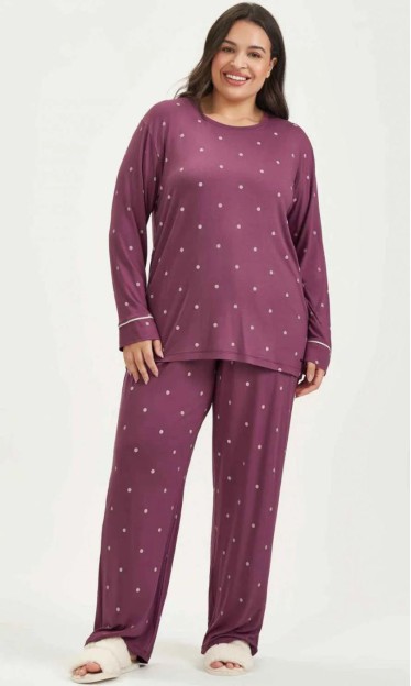 Pijama calça Unitária Plus Size Estampa 