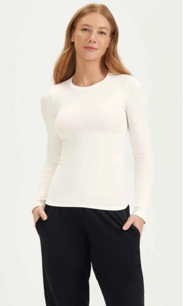 Blusa Básica Manga Longa Branco