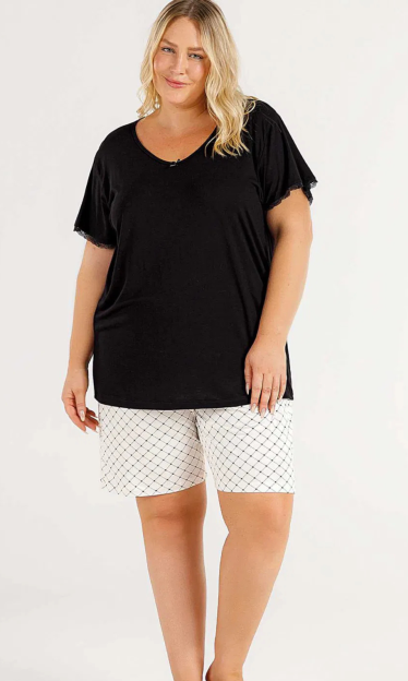 Pijama Bermudoll Plus Size Cor com Amor 