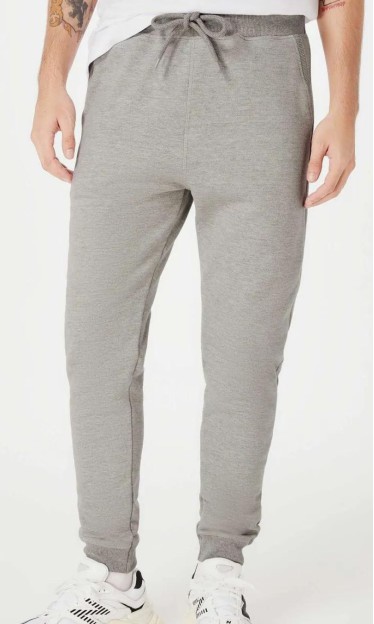 Calça Jogger Em Moletom Peluciado Cinza