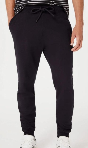 Calça Jogger Em Moletom Peluciado Preto