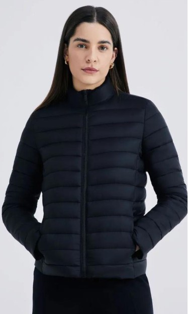 Jaqueta Básica Puffer Matelassê Preto