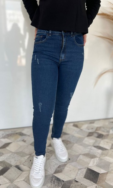 Calça Jeans Skinny Cintura Média 