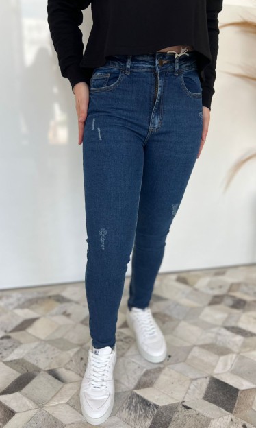 Calça Jeans Skinny Cintura Média 