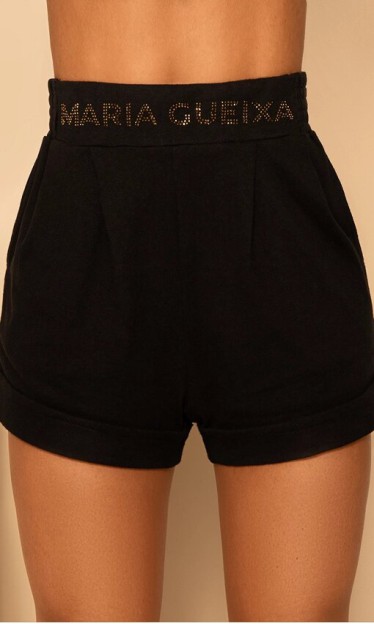 Short Strass Maria Gueixa Preto