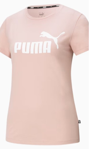 Camiseta Essentials ESS Logo Puma Rosa Claro