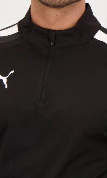 Jaqueta Teamliga 1/4 Zip Top Puma Black