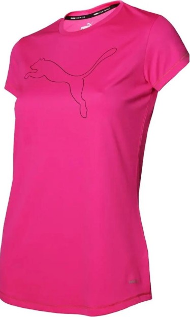 Camiseta Performance Heather Cat Tee Puma Rosa