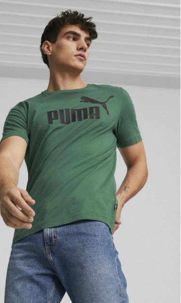 Camiseta Ess Logo Tee Puma Verde