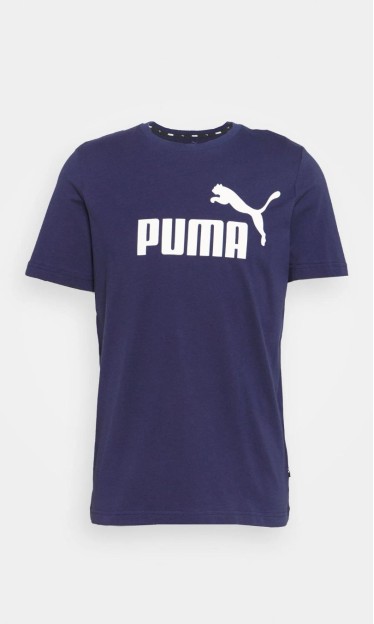 Camiseta Ess Logo Tee Puma Azul 