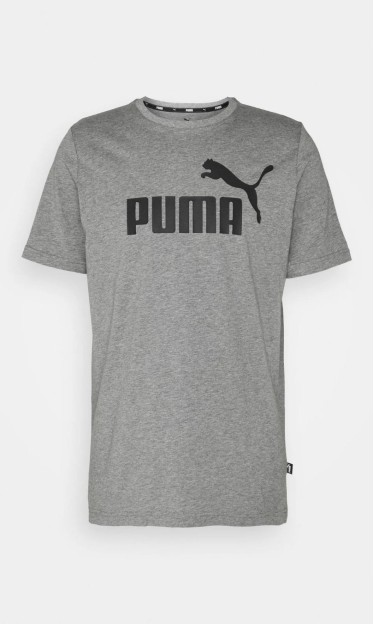 Camiseta Ess Logo Tee Puma Cinza