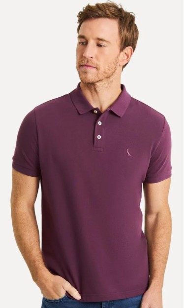 Camiseta Polo Piquet Classica Reserva Vinho