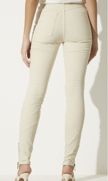 Calça Sarja Skinny Bege Sommer 