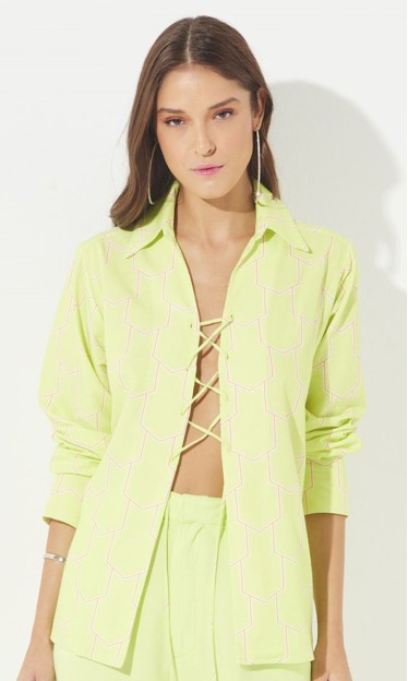 Camisa Alfaiataria Geometric Sommer