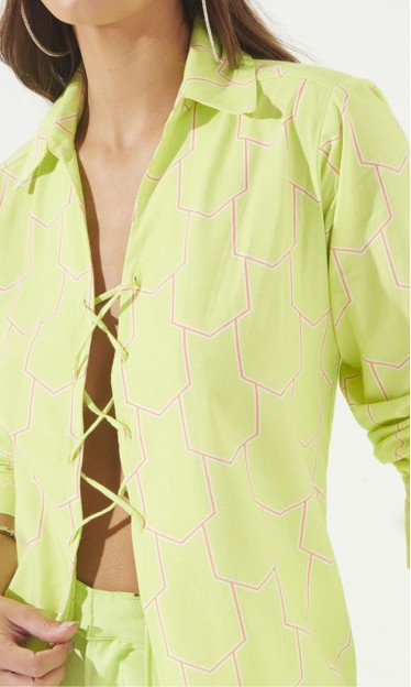 Camisa Alfaiataria Geometric Sommer