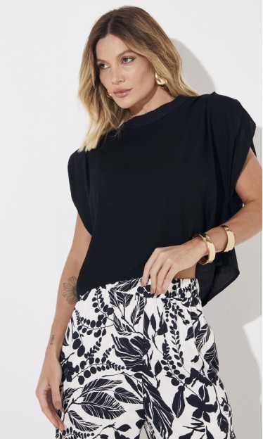 Blusa Cropped Oversized Muscle Tee