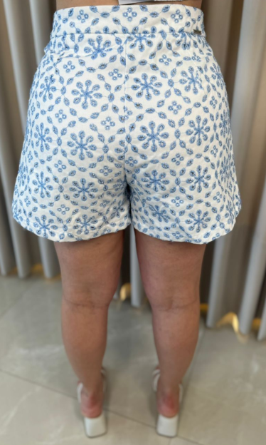 Short Bordado Azul Sommer 