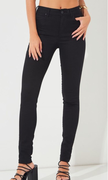 Calça Sarja Skinny Preta Sommer